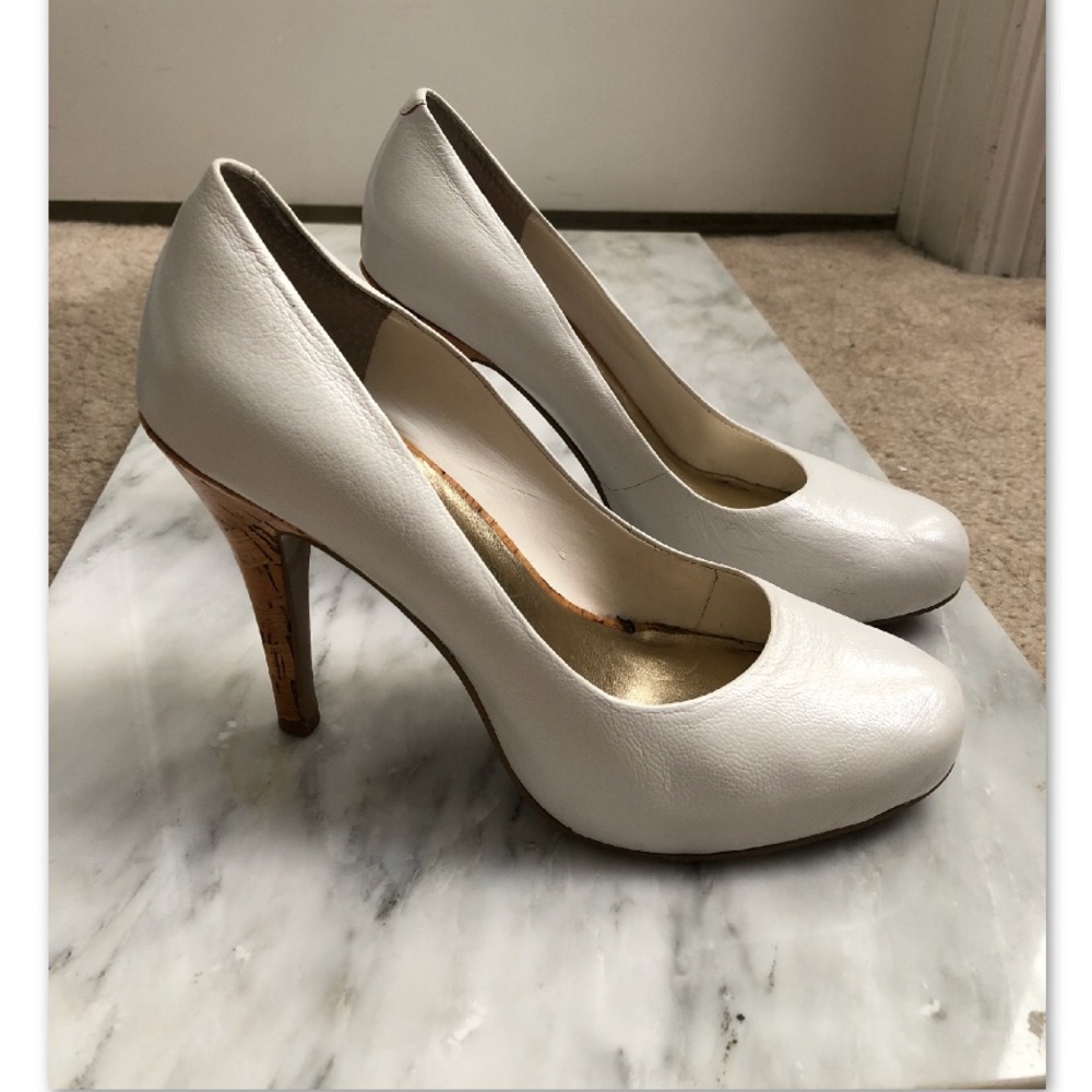 Nine West | White leather pumps